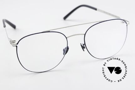 Mykita Nilsson Shiny Silver And Navy Blue, unworn model comes with an original case by MYKITA, Made for Men