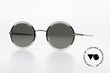 Mykita Giselle Silver Black Mirror Shades, Mykita sunglasses, mod. Giselle, size 49-25, color 052, Made for Women