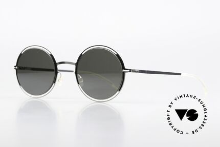 Mykita Giselle Silver Black Mirror Shades, col 052 Silver / Black Mirror (with mirrored sun lenses), Made for Women