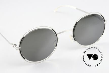 Mykita Giselle Silver Black Mirror Shades, unworn model from 2020, with original case by MYKITA, Made for Women