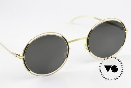 Mykita Giselle Gold Jet Black Darkgrey Solid, unworn model from 2020, with original case by MYKITA, Made for Women