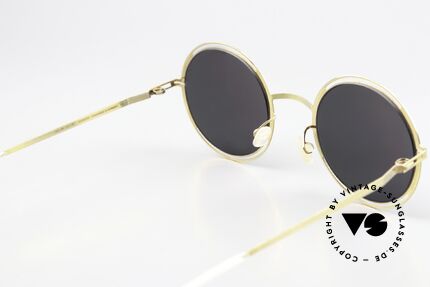 Mykita Giselle Gold Jet Black Darkgrey Solid, innovative flexible frame construction: one size fits all, Made for Women