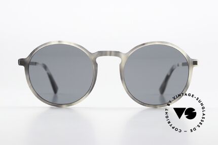 Mykita Kamik Classic Panto Sunglasses, col.983: Grey Havana/Shiny Graphite Darkblue Solid, Made for Men and Women