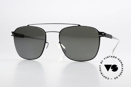 Mykita Hugh Silver Black Mirror Shades, Mykita sunglasses, model HUGH, size 52-20, color 052, Made for Men