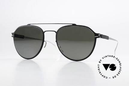 Mykita Harris Silver Black Mirror Sunnies, Mykita sunglasses, model Harris, size 53-21, color 052, Made for Men and Women