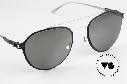 Mykita Harris Silver Black Mirror Sunnies, unworn model from 2020, with original case by MYKITA, Made for Men and Women