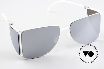 Mykita Helmut Lang HL002 White Silver Flash Mirrored, unworn model with case and full original packaging, Made for Men and Women