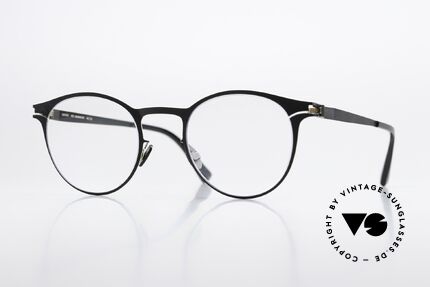 Mykita Maximilian Panto Frame Black Gold Edges Details