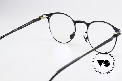 Mykita Maximilian Panto Frame Black Gold Edges, frame can be glazed optionally (optical / sun lenses), Made for Men and Women