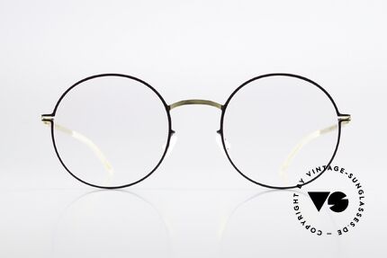 Mykita Pernilla Round Eyewear Gold Plum, round frame from the LITE collection (made 2016-18), Made for Women