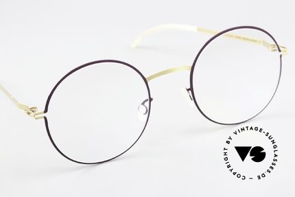 Mykita Pernilla Round Eyewear Gold Plum, unworn model comes with an original case by MYKITA, Made for Women