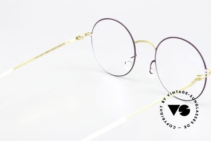 Mykita Pernilla Round Eyewear Gold Plum, innovative flexible frame construction: one size fits all, Made for Women
