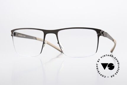 Mykita Monty Square Frame Brown Petrol Blue Details