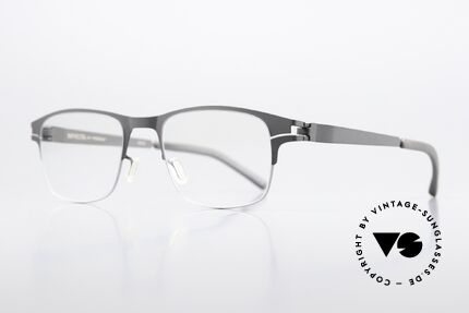 Mykita Fitzgerald No1 Collection From 2014 XL, color code 165 'Silver / Basalt' (striking men's specs), Made for Men