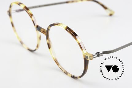 Mykita Anana Feminine Round Eyeglasses, acetate frame front with characteristic Mykita temples, Made for Women