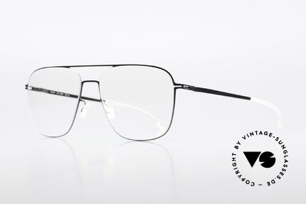 Mykita Steen Square Metal Frame For Men, col. 328 "Silver / Shiny Graphite" (made around 2016), Made for Men