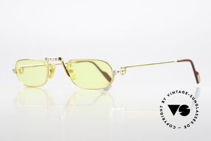 Cartier Demi Lune Santos - L Limited L Version From 1987, this pair with Santos screw decor & 22ct gold-plated frame, Made for Men and Women