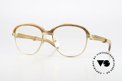 Cartier Malmaison Diego Maradona Wood Glasses Details