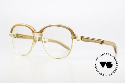 Cartier Malmaison Diego Maradona Wood Glasses, precious CARTIER eyeglass-frame; 22ct GOLD-plated, Made for Men and Women Cartier Malmaison Diego Maradona Wood Glasses, precious CARTIER eyeglass-frame; 22ct GOLD-plated, Made for Men and Women