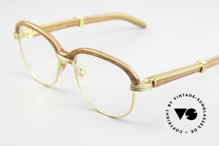 Cartier Malmaison Diego Maradona Wood Glasses, made of African Bubinga Wood; small size 54°17, 130, Made for Men and Women Cartier Malmaison Diego Maradona Wood Glasses, made of African Bubinga Wood; small size 54°17, 130, Made for Men and Women