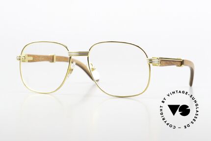 Cartier Monceau Bubinga Precious Wood Glasses Details