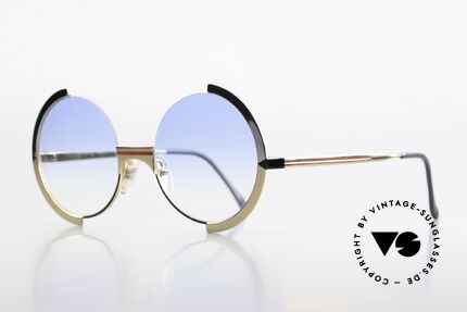 Casanova FC4 Round Art Sunglasses 80's, black/red/silver/gold pattern on the front & temples, Made for Men and Women Casanova FC4 Round Art Sunglasses 80's, black/red/silver/gold pattern on the front & temples, Made for Men and Women