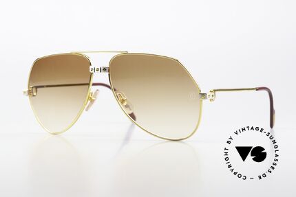 Cartier Vendome Santos - L Sun Lenses With Cartier Logo, legendary 1980's CARTIER Vendome Santos sunglasses, Made for Men Cartier Vendome Santos - L Sun Lenses With Cartier Logo, legendary 1980's CARTIER Vendome Santos sunglasses, Made for Men