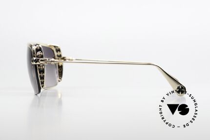 Chrome Hearts Boneyard II Titanium Shades Gold Plated, UNWORN striking luxury shades in XL size 63-13, Made for Men Chrome Hearts Boneyard II Titanium Shades Gold Plated, UNWORN striking luxury shades in XL size 63-13, Made for Men