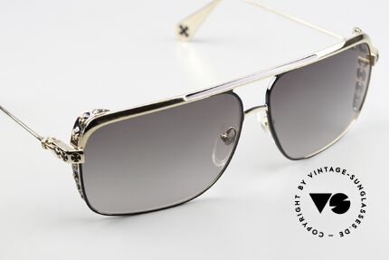 Chrome Hearts Boneyard II Titanium Shades Gold Plated, with the characteristic Chrome Hearts insignia, Made for Men Chrome Hearts Boneyard II Titanium Shades Gold Plated, with the characteristic Chrome Hearts insignia, Made for Men