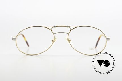 Bugatti 13408 Vintage Men's Eyeglass Frame, utterly high-grade finish in matt gold and palladium, Made for Men Bugatti 13408 Vintage Men's Eyeglass Frame, utterly high-grade finish in matt gold and palladium, Made for Men