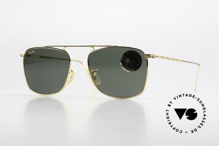 Ray Ban Vintage Rectangle Old Bausch&Lomb USA Shades, Ray-Ban sunglasses of the 'Vintage Metal Collection', Made for Men and Women Ray Ban Vintage Rectangle Old Bausch&Lomb USA Shades, Ray-Ban sunglasses of the 'Vintage Metal Collection', Made for Men and Women
