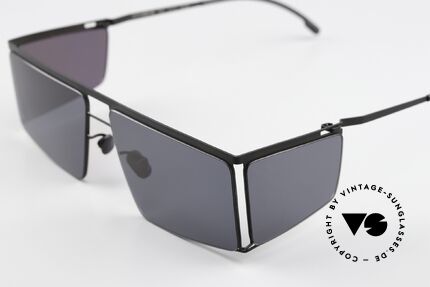 Mykita Helmut Lang HL001 Square Shades With Side Blinds, color 868: 'Black / Dark Grey Sides Darkgrey Solid', Made for Men and Women Mykita Helmut Lang HL001 Square Shades With Side Blinds, color 868: 'Black / Dark Grey Sides Darkgrey Solid', Made for Men and Women