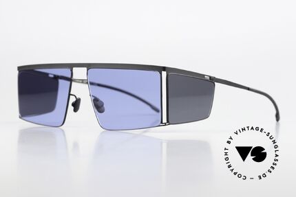Mykita Helmut Lang HL001 Black Sides Superblue Solid, minimalist-avant-garde sunglasses with side blinds, Made for Men and Women Mykita Helmut Lang HL001 Black Sides Superblue Solid, minimalist-avant-garde sunglasses with side blinds, Made for Men and Women
