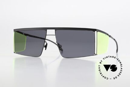 Mykita Helmut Lang HL001 Black With Fluo Yellow Sides, Mykita sunglasses, Mod. HL001, size 57/13, col. 875, Made for Men and Women Mykita Helmut Lang HL001 Black With Fluo Yellow Sides, Mykita sunglasses, Mod. HL001, size 57/13, col. 875, Made for Men and Women