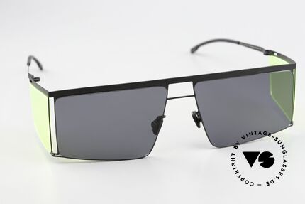 Mykita Helmut Lang HL001 Black With Fluo Yellow Sides, non-reflecting sun lenses with 100% UV protection, Made for Men and Women Mykita Helmut Lang HL001 Black With Fluo Yellow Sides, non-reflecting sun lenses with 100% UV protection, Made for Men and Women