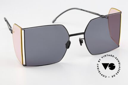 Mykita Helmut Lang HL003 Black Frame With Fluo Pink Sides, the quality frame could be glazed with prescriptions, Made for Men and Women Mykita Helmut Lang HL003 Black Frame With Fluo Pink Sides, the quality frame could be glazed with prescriptions, Made for Men and Women