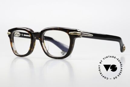 Chrome Hearts Drippin Chrome Hearts Cross Frame, very thick acetate frame in dark tortoise - black, Made for Men