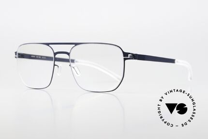 Mykita Rem Men's Glasses In Navy Blue, with double bridge in frame coloring 084 "Navy Blue", Made for Men Mykita Rem Men's Glasses In Navy Blue, with double bridge in frame coloring 084 "Navy Blue", Made for Men
