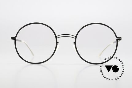 Mykita Studio 6.4 Ladies Specs Shiny Graphite Mole, inspired by the optical illusion art of the 1960's, Made for Women