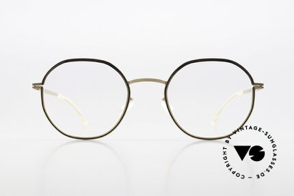 Mykita Studio 6.6 Champagne Gold Black Coloring, inspired by the optical illusion art of the 1960's, Made for Women Mykita Studio 6.6 Champagne Gold Black Coloring, inspired by the optical illusion art of the 1960's, Made for Women