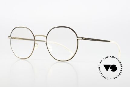 Mykita Studio 6.6 Champagne Gold Black Coloring, ultra-fine lines follow the contour of the frame, Made for Women Mykita Studio 6.6 Champagne Gold Black Coloring, ultra-fine lines follow the contour of the frame, Made for Women