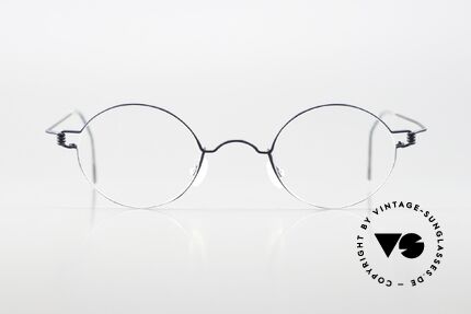 Lindberg Corona 42 Air Titan Rim Round Specs Matte Dark Blue, distinctive quality and design (award-winning frame), Made for Men and Women Lindberg Corona 42 Air Titan Rim Round Specs Matte Dark Blue, distinctive quality and design (award-winning frame), Made for Men and Women