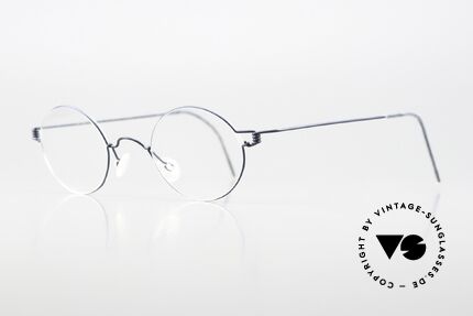 Lindberg Corona 42 Air Titan Rim Round Specs Matte Dark Blue, simply timeless, stylish & innovative: grade 'vintage', Made for Men and Women Lindberg Corona 42 Air Titan Rim Round Specs Matte Dark Blue, simply timeless, stylish & innovative: grade 'vintage', Made for Men and Women