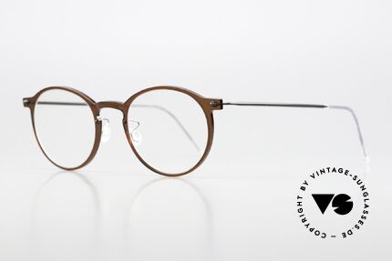 Lindberg 6541 NOW Designer Frame Panto Round, color C02/PU9: brown front & polished black temples, Made for Men and Women Lindberg 6541 NOW Designer Frame Panto Round, color C02/PU9: brown front & polished black temples, Made for Men and Women