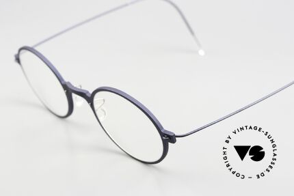 Lindberg 6508 NOW Dark Blue Designer Eyewear, thin and lightweight front with DARK BLUE coloring, Made for Men and Women