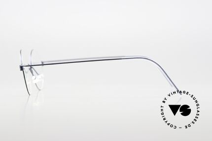 Lindberg Corona 44 Air Titan Rim Lindberg Specs Matte Dark Blue, unworn, NOS, with original magnetic case by Lindberg, Made for Men and Women