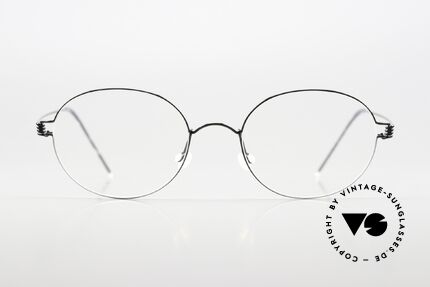 Lindberg Stefano Air Titan Rim Oval Glasses Ladies And Gents, oval eyeglass-frame with color PU9 = polished black, Made for Men and Women Lindberg Stefano Air Titan Rim Oval Glasses Ladies And Gents, oval eyeglass-frame with color PU9 = polished black, Made for Men and Women