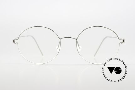 Lindberg Dakota 51 Air Titan Rim Round Glasses Ladies And Gents, round eyeglass-frame with color P10 = polished silver, Made for Men and Women Lindberg Dakota 51 Air Titan Rim Round Glasses Ladies And Gents, round eyeglass-frame with color P10 = polished silver, Made for Men and Women