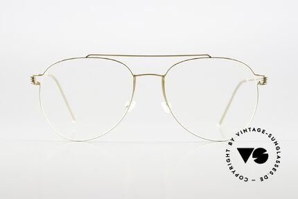Lindberg Sonny 53 Air Titan Rim Pilot Glasses Ladies And Gents, aviator eyeglass-frame with color PGT = polished gold, Made for Men and Women Lindberg Sonny 53 Air Titan Rim Pilot Glasses Ladies And Gents, aviator eyeglass-frame with color PGT = polished gold, Made for Men and Women