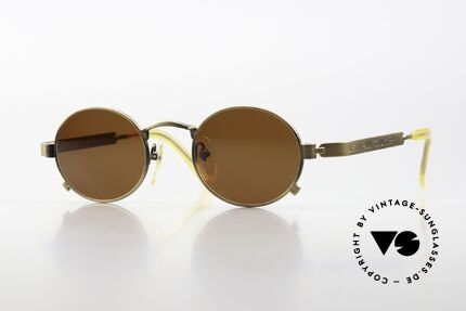 Jean Paul Gaultier 56-1173 Made in Japan Frame 1996, oval round 90's Jean Paul Gaultier designer sunglasses, Made for Men Jean Paul Gaultier 56-1173 Made in Japan Frame 1996, oval round 90's Jean Paul Gaultier designer sunglasses, Made for Men
